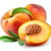 Ripes peaches on a white background