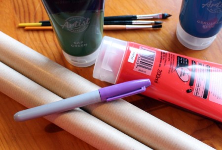 Make Your Own Wrapping Paper - supplies