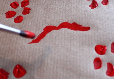 Make Your Own Wrapping Paper - for lips paint a moustache