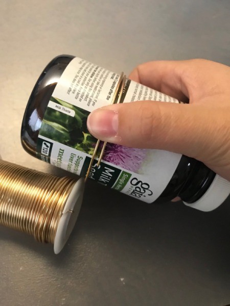 Fabric Wrapped Bracelet - for this gauge, wrap twice