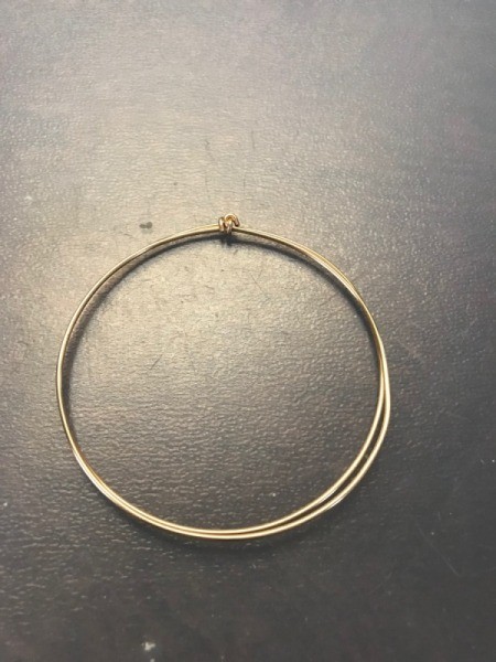 Fabric Wrapped Bracelet - check fit and then use pliers to secure ends