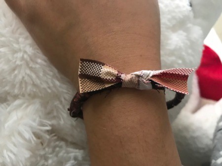Fabric Wrapped Bracelet - bow