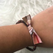 Fabric Wrapped Bracelet - bracelet on wrist