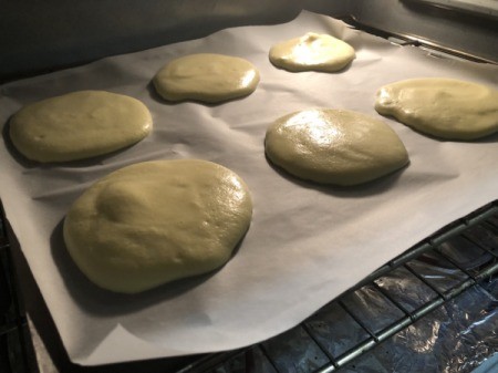 baking bread on lined baking sheet