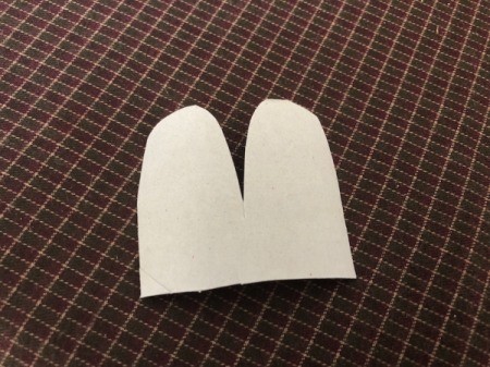 Cardboard Tube Bunnies - cut the edges off of one square and the cut a V shape down the middle