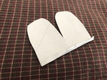 Cardboard Tube Bunnies - make a narrow fold along the lower edge for attaching the ears to the bunny