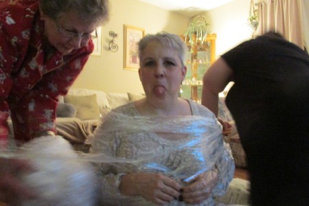 Having a Big Girls Slumber Party - more wrapped guests