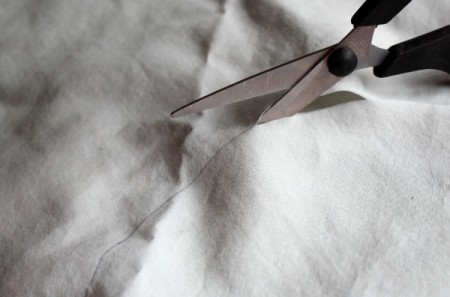 Happy Sad Beanbag - cut out the circle of cloth