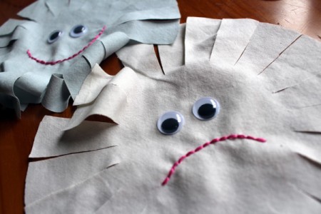 Happy Sad Beanbag - make a sad face on the other circle