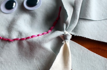 Happy Sad Beanbag - use double knots