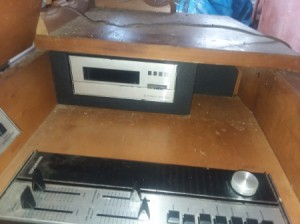 Value of Combination Record/8 Track Console - components in cabinet