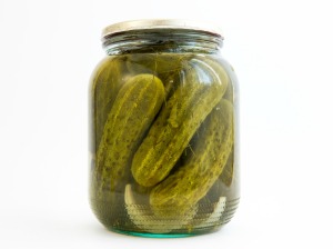 Pickles in a jar