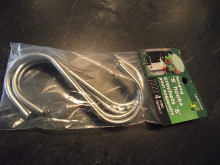 S-hooks for using in the closet.