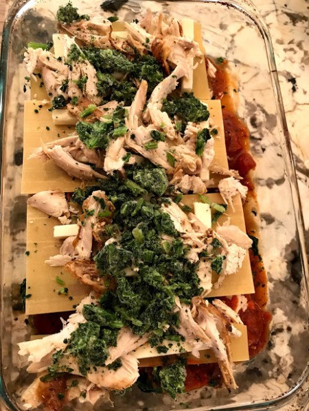 turkey and spinach layer