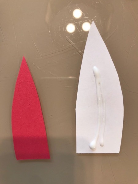 Paper Plate Bunny Mask - draw and cut out larger white ears
and then smaller inner ear for colored paper and glue the inner ear in place