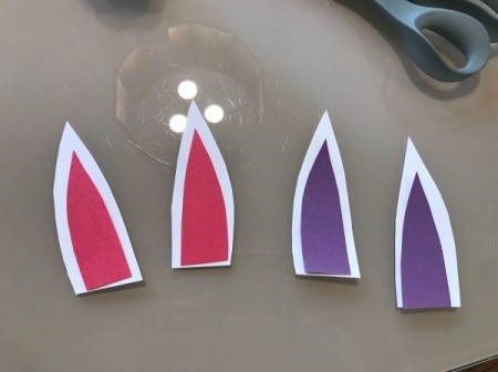 Paper Plate Bunny Mask - both sets of ears