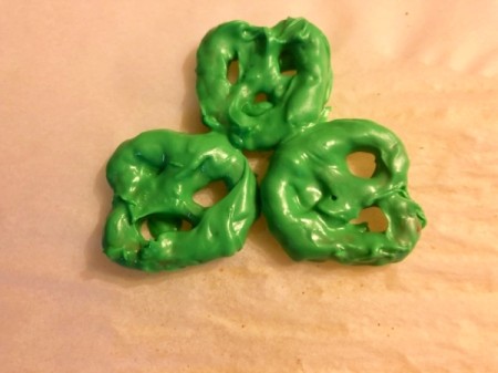 3 dipped Pretzels on paper