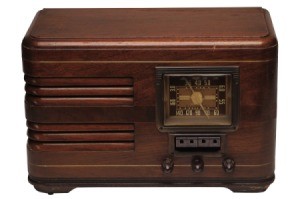 Vintage wooden radio