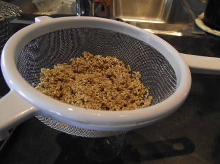straining steel cut oats