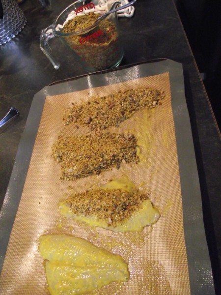 spreading fish coating