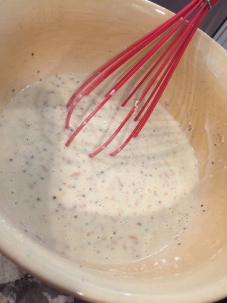 Pancake mix with chia seeds.