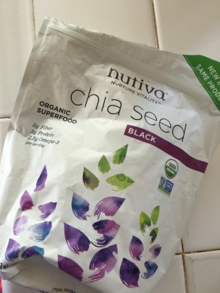 A bag of chia seeds.