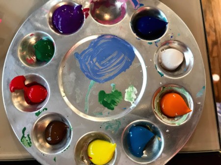 Kid's Name Painter's Tape Art Project - p