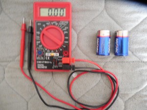 A multimeter to test batteries.