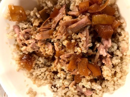 Slow Cooker Pulled Pork with quinoa