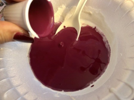 DIY Chalkboard Paint - add latex paint, thin with water as needed