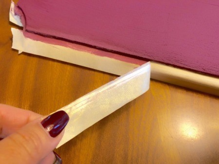 DIY Chalkboard Paint - peel off tape