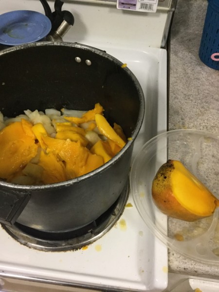 cooking mangos and apples