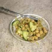 Chickpea Sprout and Cucumber Salad