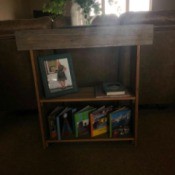 Barn Wood Table with Shelves