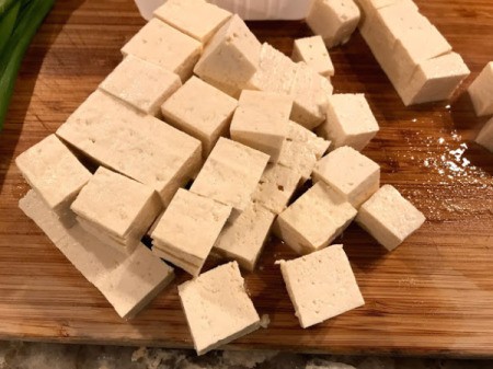 cut tofu