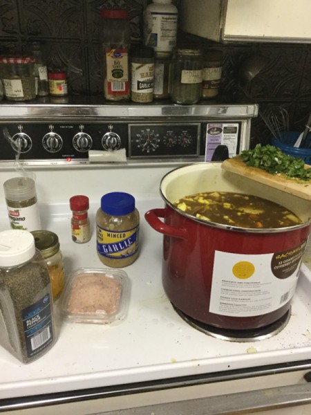 Vegetable Lentil Stew on stove