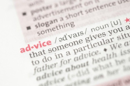 Picture of the word "Advice" in a dictionary.
