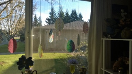 Flat and Fancy Hanging Egg Decorations