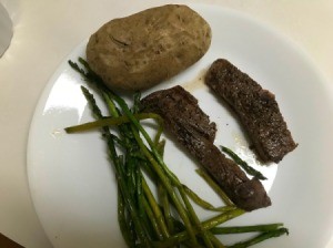 steak on plate