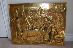 Identifying a Piece of Metal Relief Art - bronze or copper colored relief of musicians