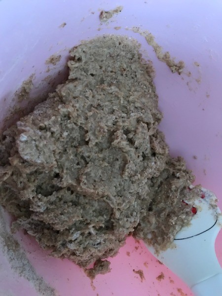 mixing all ingredients in bowl