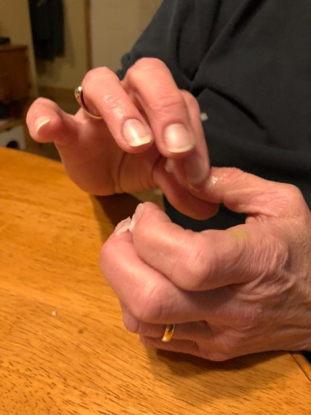 DIY Manicure - rubbing in coconut oil