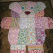 Discontinued Simplicity Craft  - Pattern - cute scrappy Teddy Bear quilt
