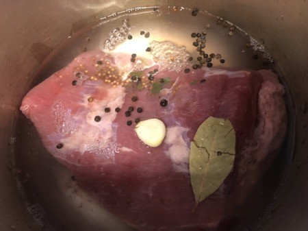 Corned Beef in pan