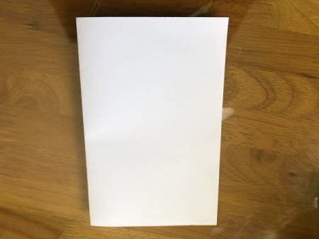 Folded Paper Bunny Corner
 Bookmark - with paper in landscape mode fold in half