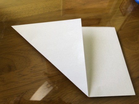 Folded Paper Bunny Corner
 Bookmark - with rectangle of paper in landscape mode fold the left corner up to the top of the sheet