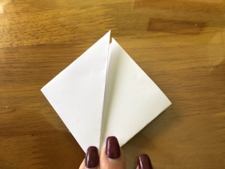 Folded Paper Bunny Corner Bookmark - repeat on the left side