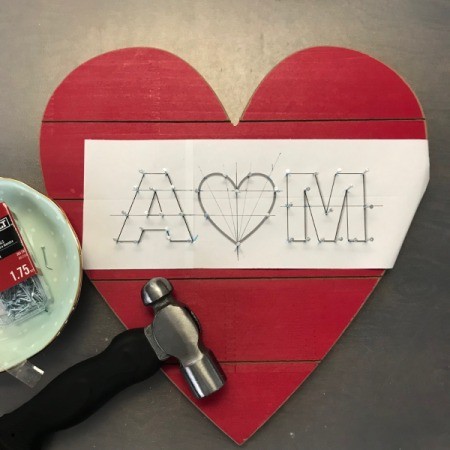 Wood Lovers' Initials String Art