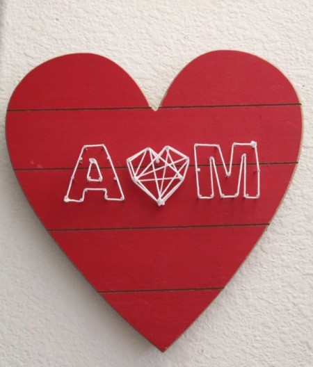 Wood Lovers' Initials String Art