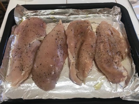 Chicken Breast on foil